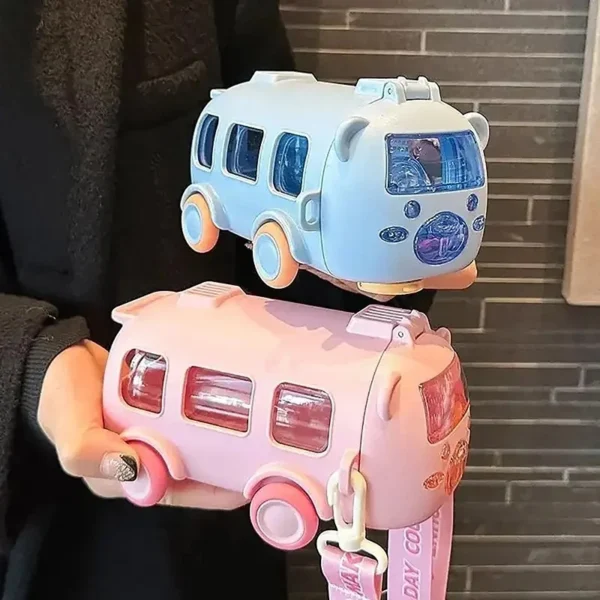Portable Water Cup in Bus Shape with Strap - Image 3