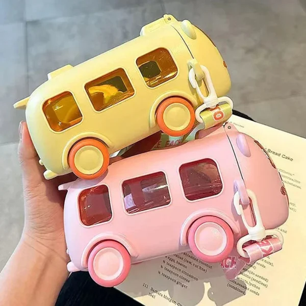 Portable Water Cup in Bus Shape with Strap - Image 4