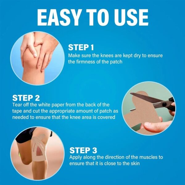 Precut Kinesiology Tape For Knees - Image 2