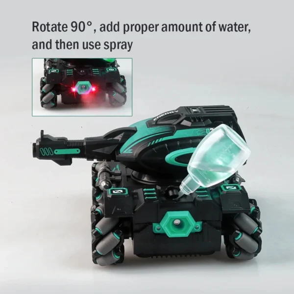 RC Spray Stunt Car Water Polo Tank - Image 3