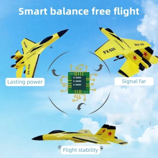 Remote Control LED Glider Airplane – Flying Model Aircraft with Lights for Kids & Adults - Image 3