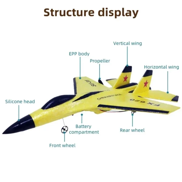 Remote Control LED Glider Airplane – Flying Model Aircraft with Lights for Kids & Adults - Image 4