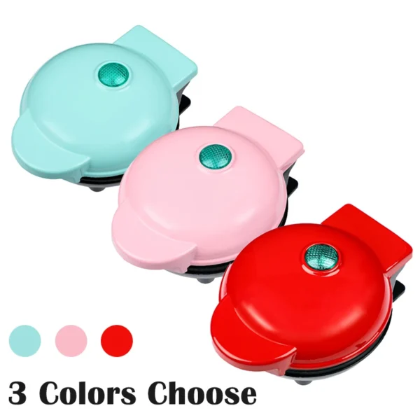 Round Non-Stick Electric Mini Waffle Maker Machine - Image 4