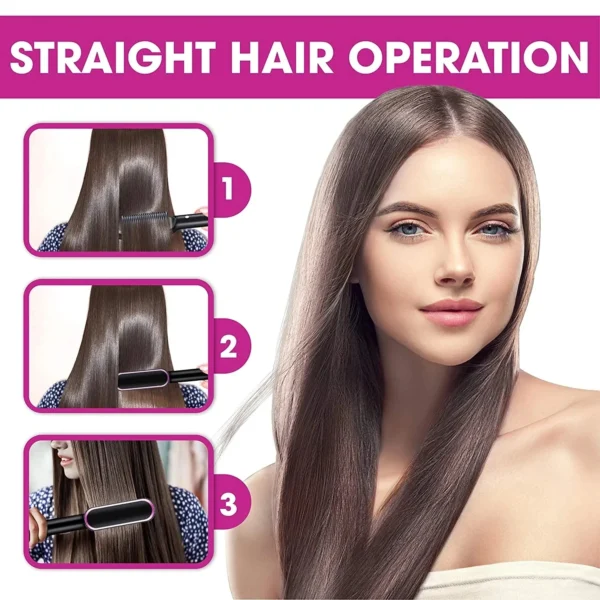 Silky Hair Negative Ion Straightener Styling Comb - Image 7