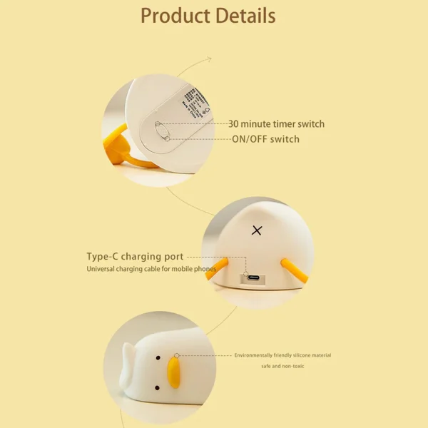 Squishy Duck LED Night Light - Image 4