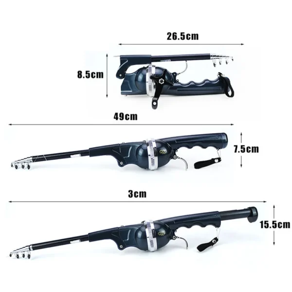 Telescopic Foldable Fishing Rod - Image 2