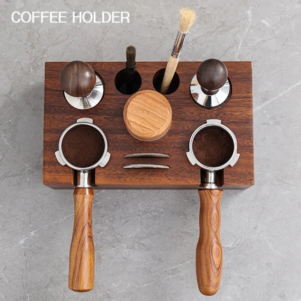 Walnut Coffee Tamper Barista Station