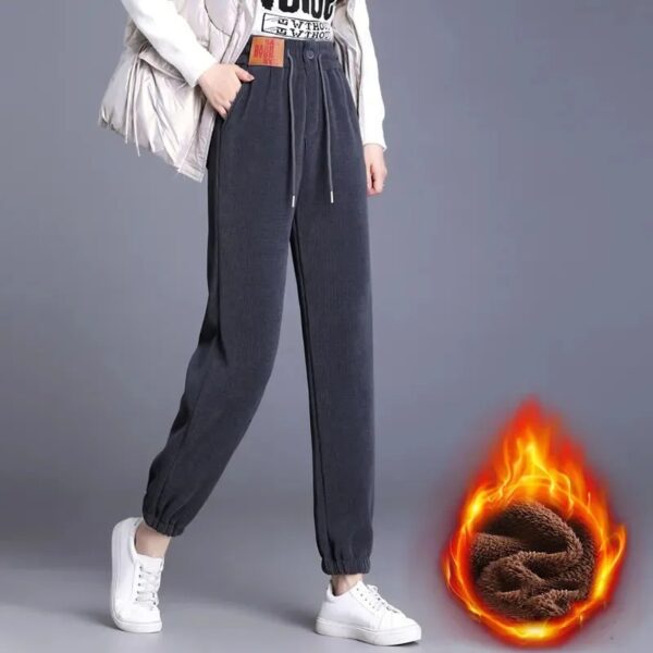Women Composite Fleece-lined Thick Pants - Image 4