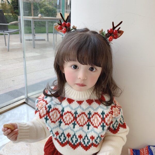 Christmas Girl's Antlers Hairpin - Image 2