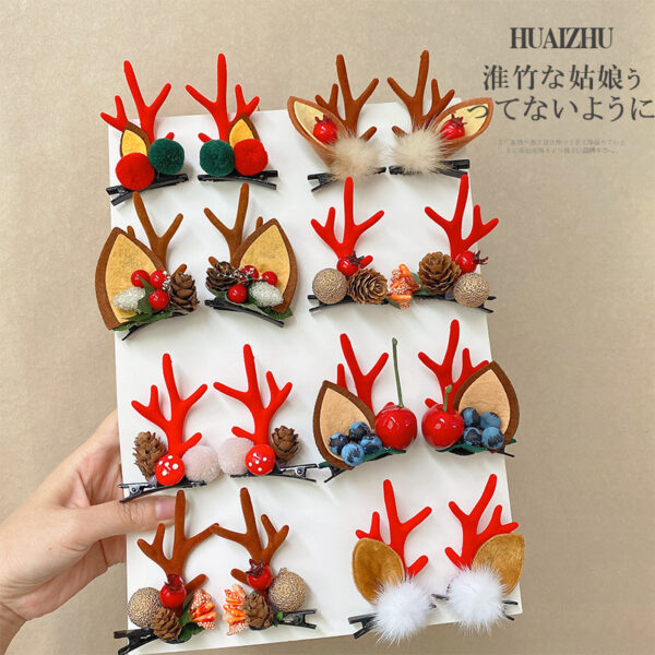 Christmas Girl's Antlers Hairpin - Image 3