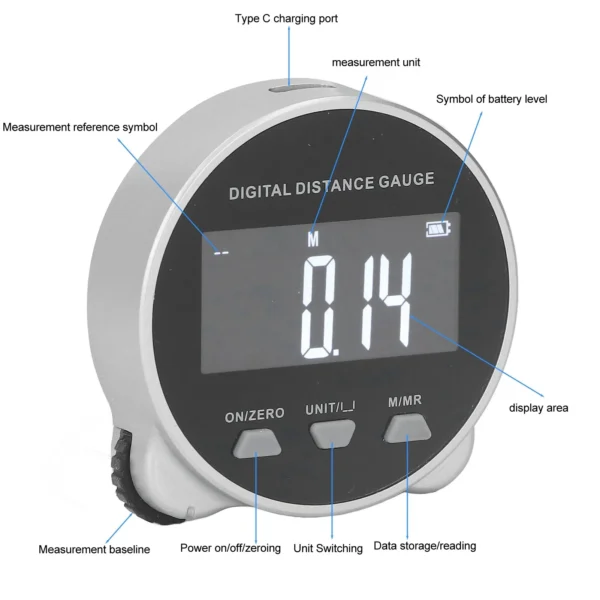Digital Rechargeable Tape Measure – Smart High-Precision Measuring Tool - Image 4