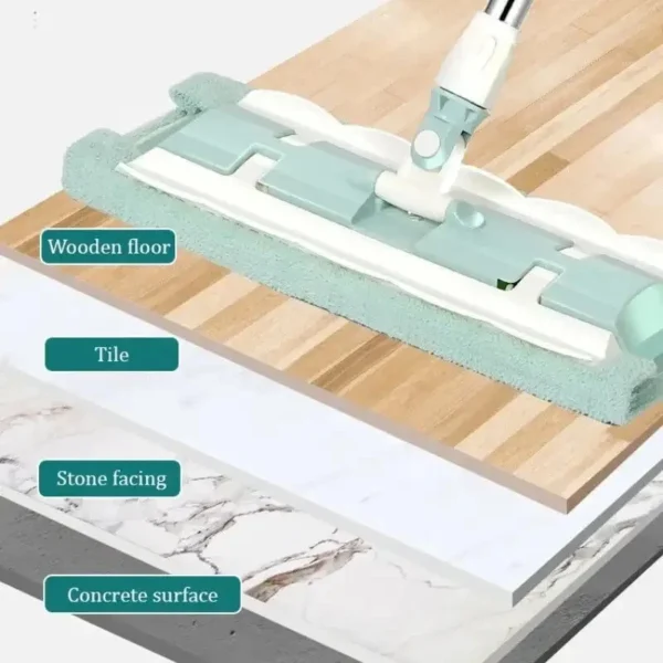 Flat Mope With Reusable Washable Mop Cloths - Image 2
