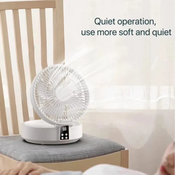 Foldable Wall-Mounted Fan with Night Light