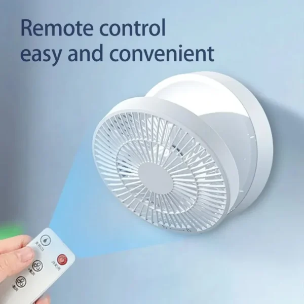 Foldable Wall-Mounted Fan with Night Light - Image 4