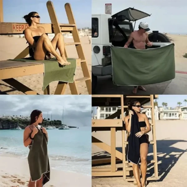 Outdoor Magnetic Quick-Drying & Sand-Proof Beach Towel - Image 2