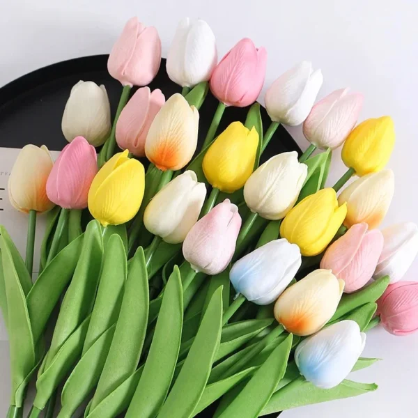 Real Touch Faux Tulips-10PCS - Image 4