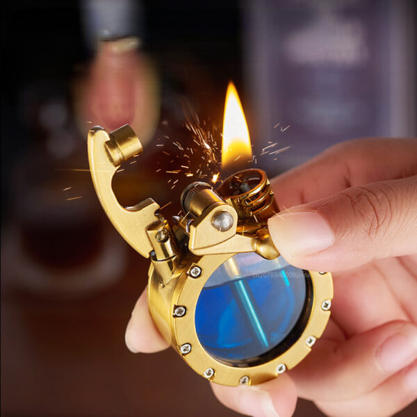 Retro Transparent Tank Metal Lighter - Image 2