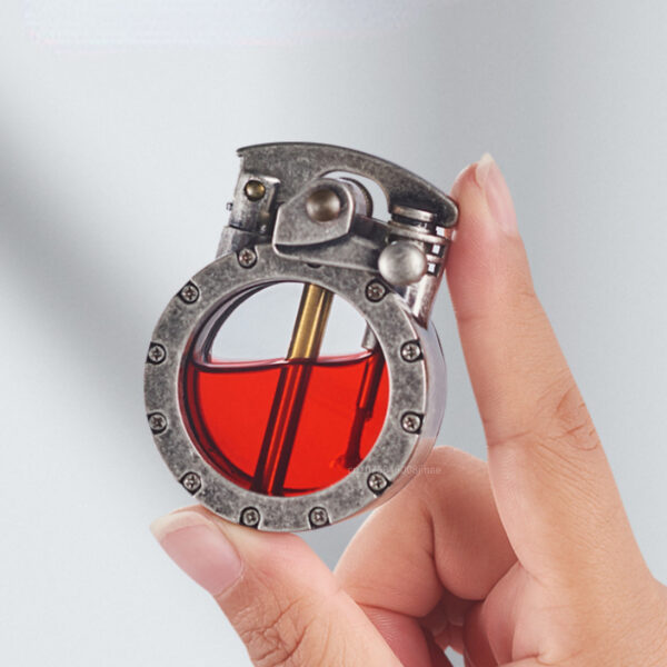 Retro Transparent Tank Metal Lighter - Image 3