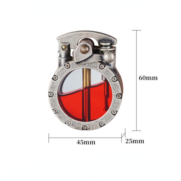 Retro Transparent Tank Metal Lighter - Image 5