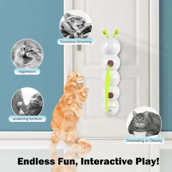 Smart Motion Cat Toy with Worm Design - Image 3