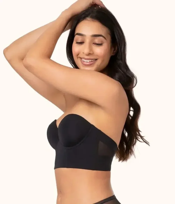 Women's Full Bust and Full Figure Strapless Longline Bra - Image 4