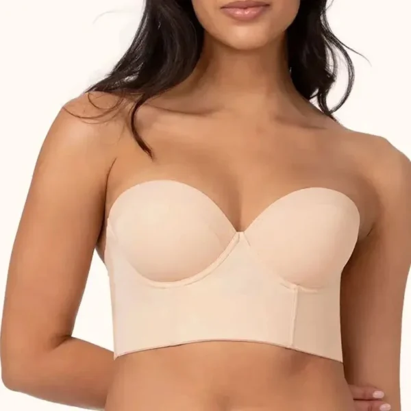 Women's Full Bust and Full Figure Strapless Longline Bra - Image 2