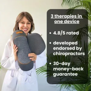 3-in-1 Neck Massager – Cervical Pillow with Heat, Vibration Massage & Neck Traction for Spine Support & Relaxation