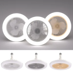 360 Rotating Smart Ceiling Fan MultiColor LED Light