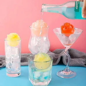 3D Silicone Rose Shape Ice Cube Maker 4pcs