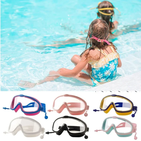 Anti-Fog UV Protection Swimming Glasses With Earplugs - Image 2