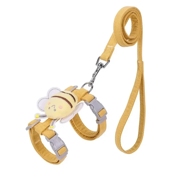 Cartoon Bee Pet Harness Leash & Collar Set - Image 2