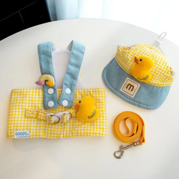 Cute Pet Outfit Set – 3-in-1 Harness, Leash & Cap - Image 2