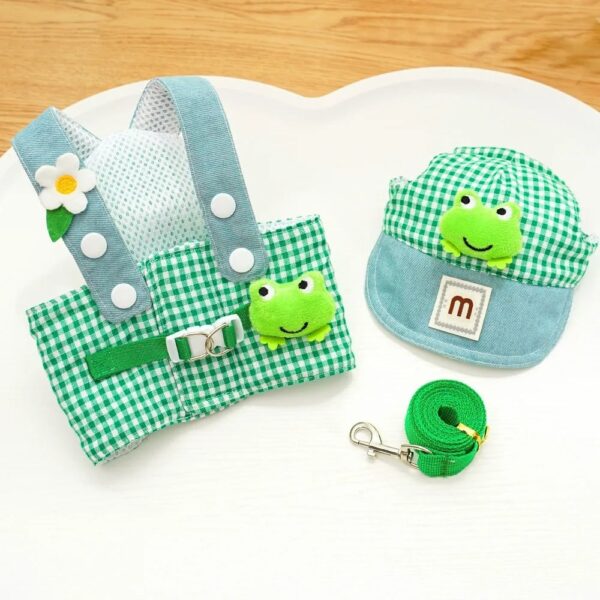 Cute Pet Outfit Set – 3-in-1 Harness, Leash & Cap - Image 4