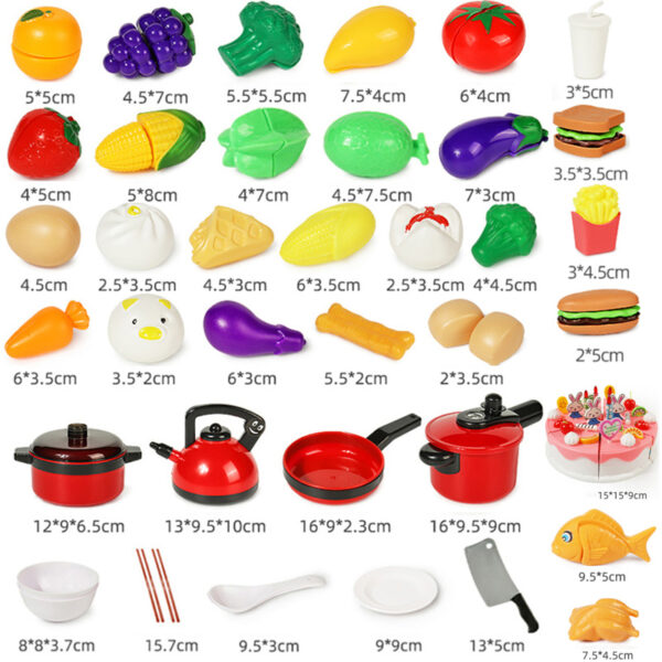 Cutting Play Food Toy for Kids Kitchen - Image 2
