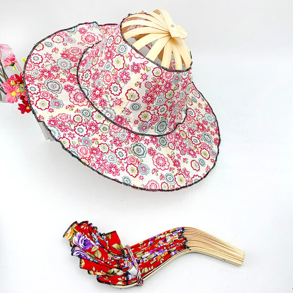Fashionable Bamboo Fan Hat - Image 3