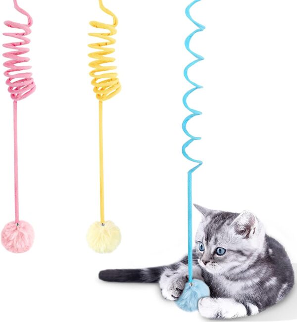 Hanging Spring Plush Ball Cat