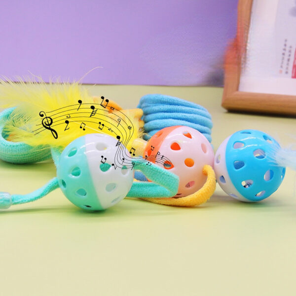 Hanging Spring Plush Ball Cat - Image 2