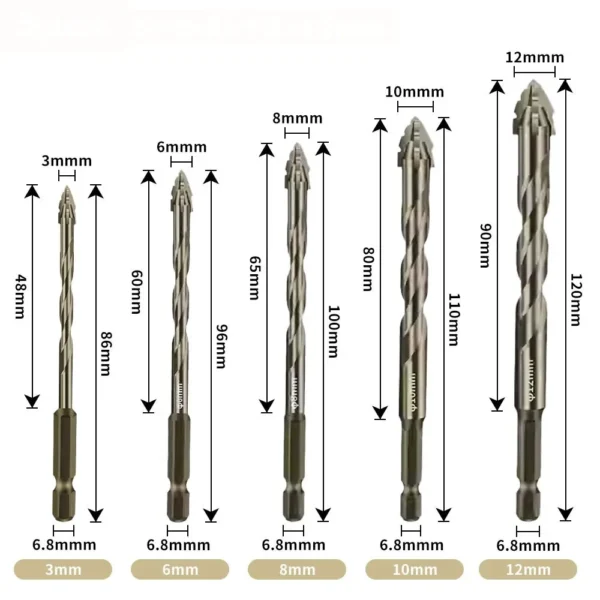 High-Performance Titanium-Coated Drill 5PCS - Image 7