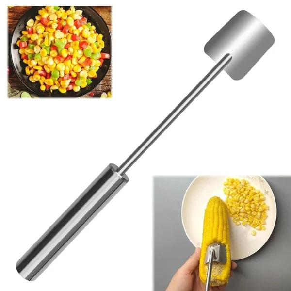 Long Handle Stainless Steel Corn Stripping Tool StripChef - Image 2