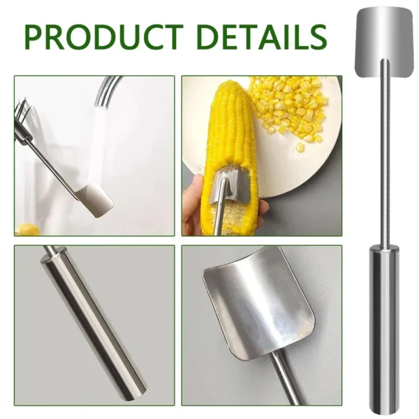 Long Handle Stainless Steel Corn Stripping Tool StripChef - Image 3