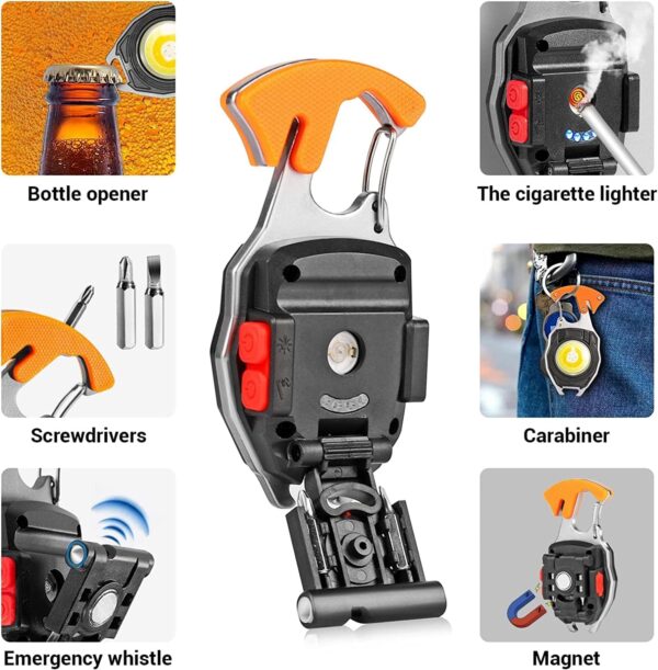 Multifunction Keychain Flashlight
