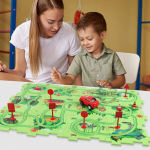 Operated Toy Vehicle and Puzzle Board