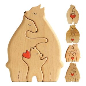 Personalized Bear Family Wooden Puzzle