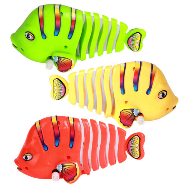 Plastic Wind-Up Wiggle Fish Toys-4PCS - Image 3