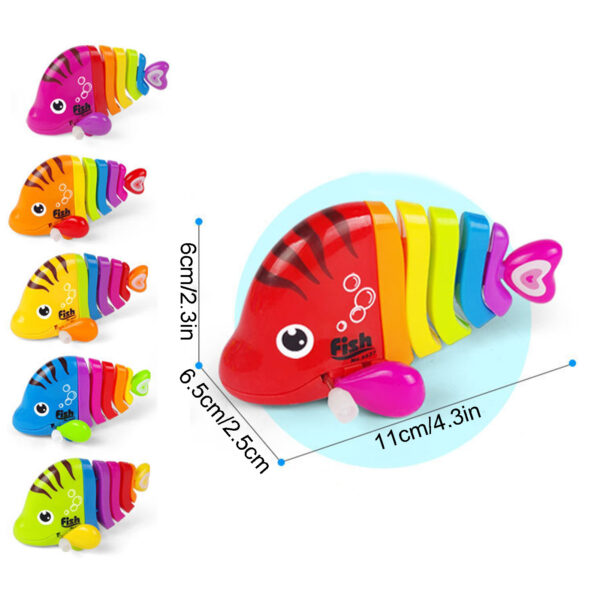 Plastic Wind-Up Wiggle Fish Toys-4PCS - Image 6