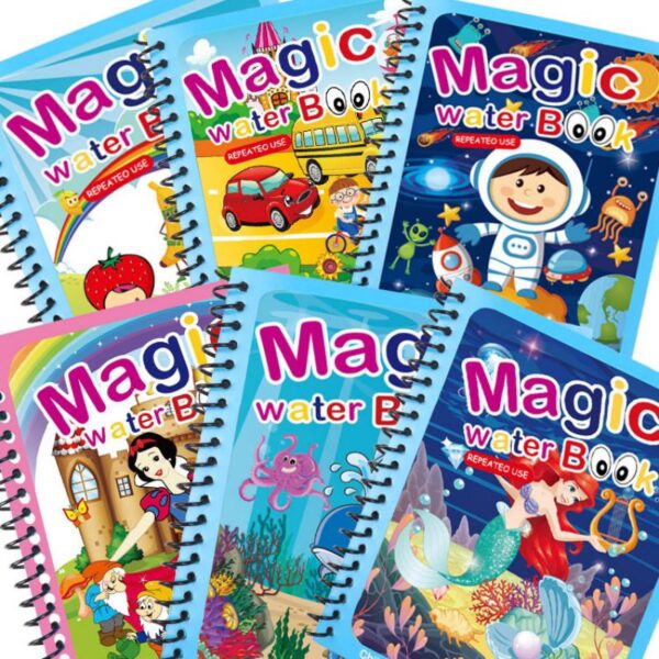 Reusable Magic Water Painting Book- Set of 4