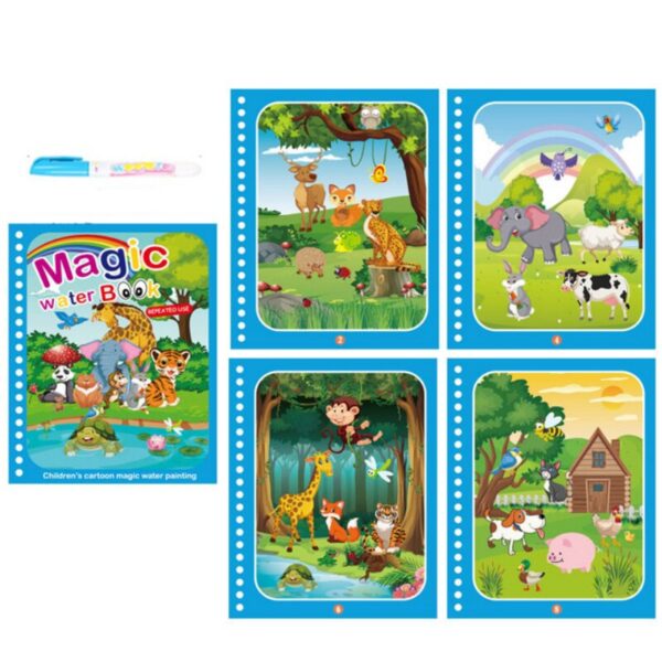 Reusable Magic Water Painting Book- Set of 4 - Image 3