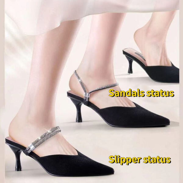 Rhinestone Elastic Shoe Ankle Straps-2PCS - Image 4