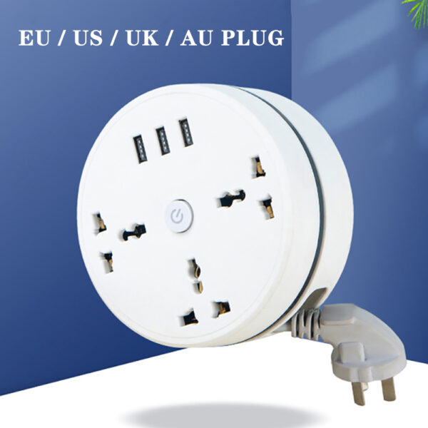 Round Universal USB Power Strip