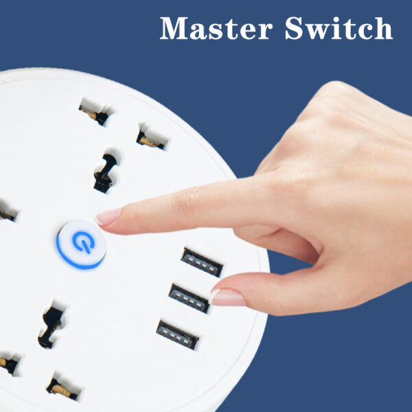 Round Universal USB Power Strip - Image 3